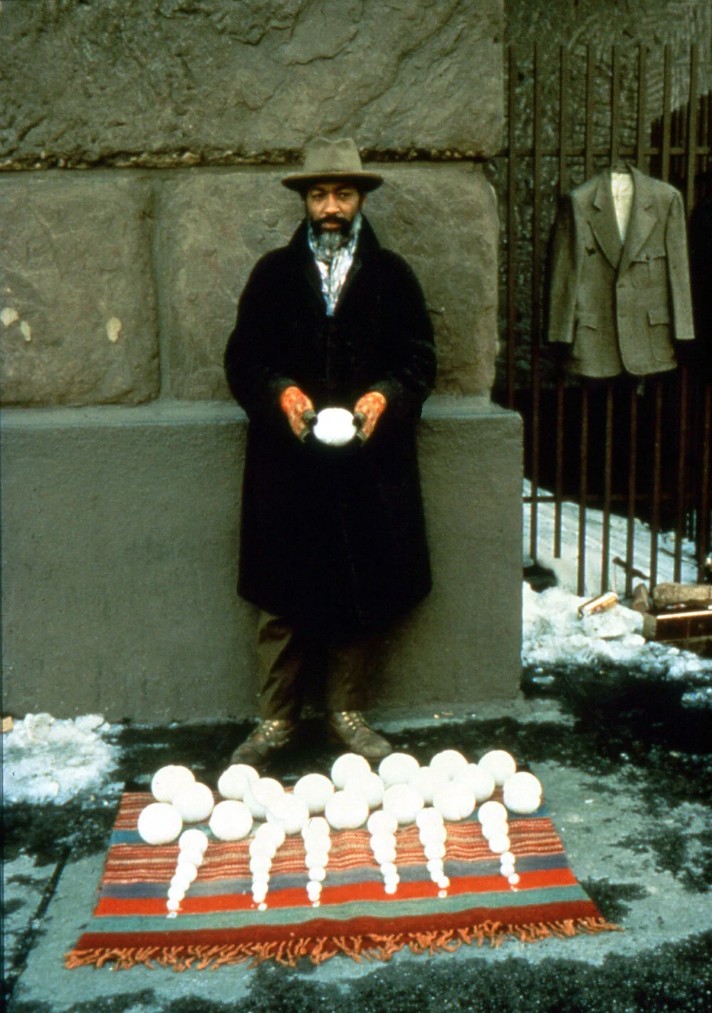 DAVID HAMMONS ~ Bliz-aard Ball Sale (1983) and Sheep Raffle (2004)