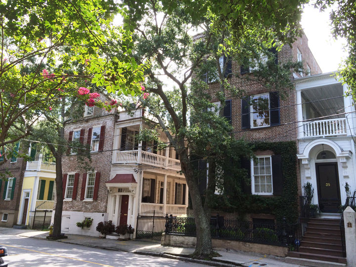 This is not our house. These are examples of those charming old houses that people picture when they think of Charleston.