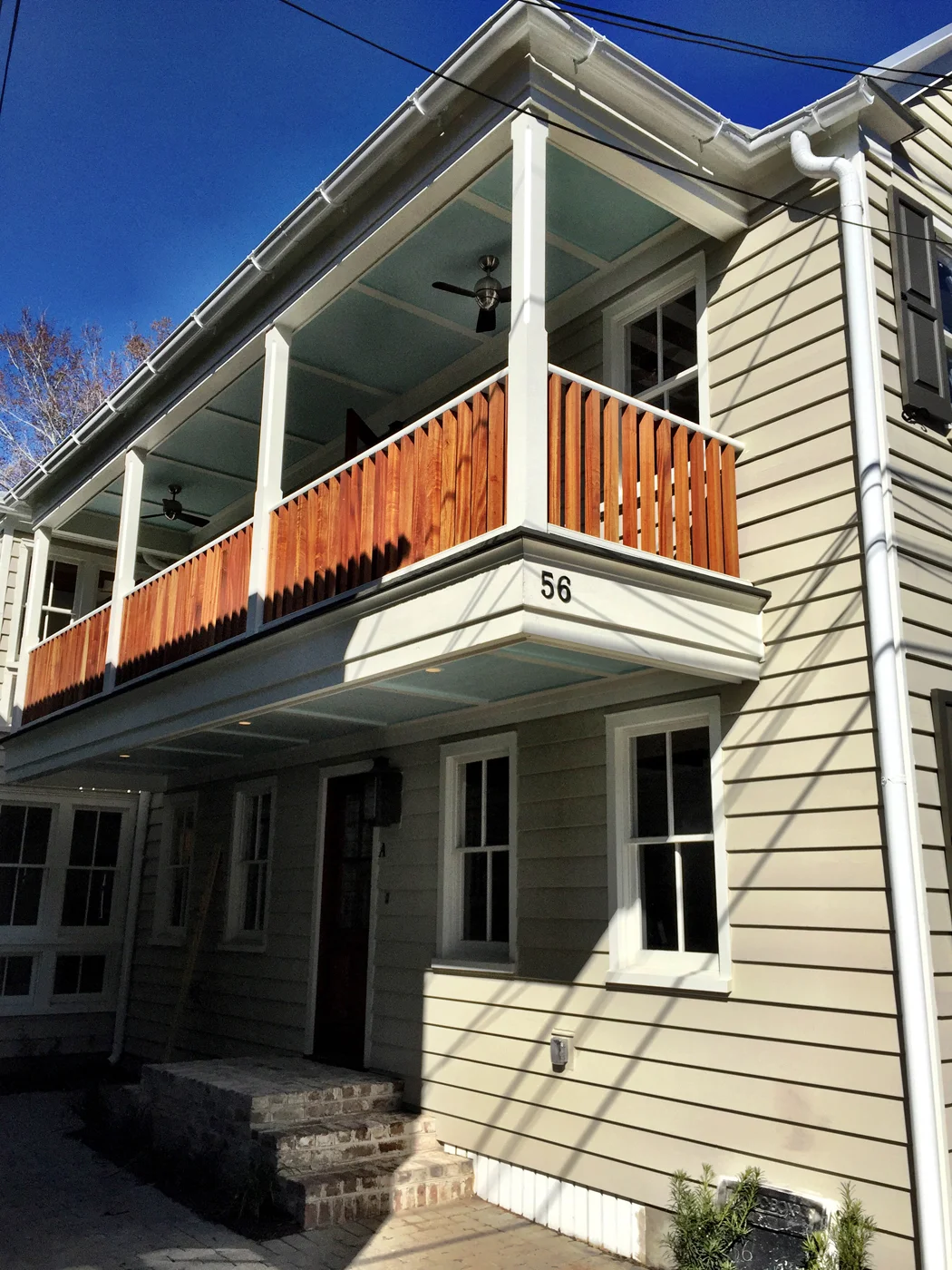 Cantilevered balcony.