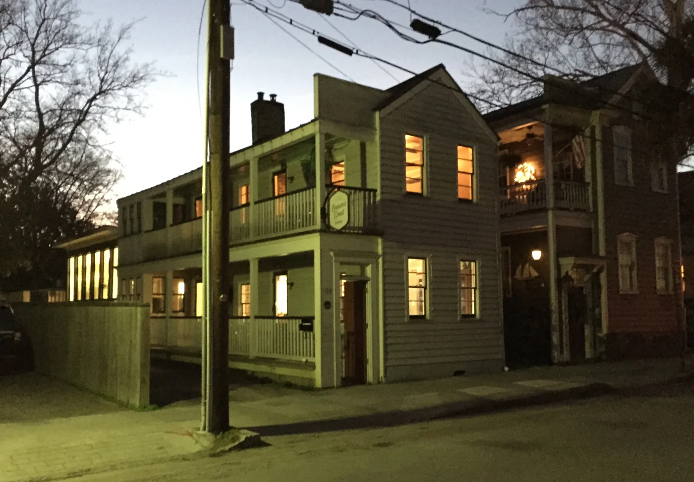 Brown's Court Bakery Front. This typology of house is referred to as the Charleston Single House.