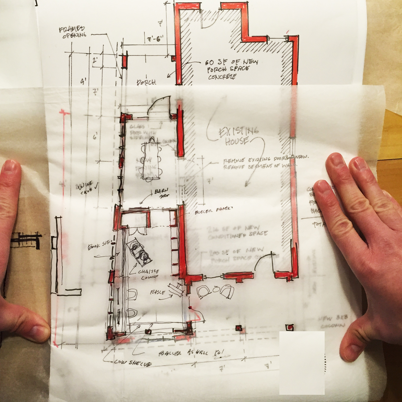 Plan - Take 2 - Front bedroom extended into porch.