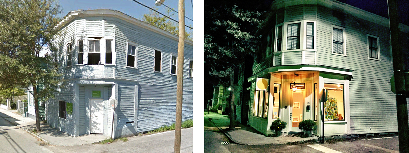 This is the house right next to ours. It is now the home to the George Gallery, which was just featured in Southern Living Magazine. Amazing! We are lucky to have this gallery as our neighbor.