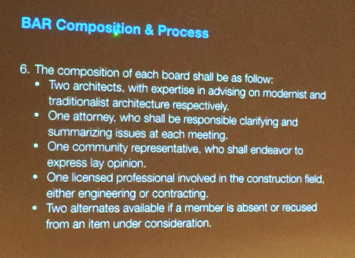 BAR Composition and Process 6