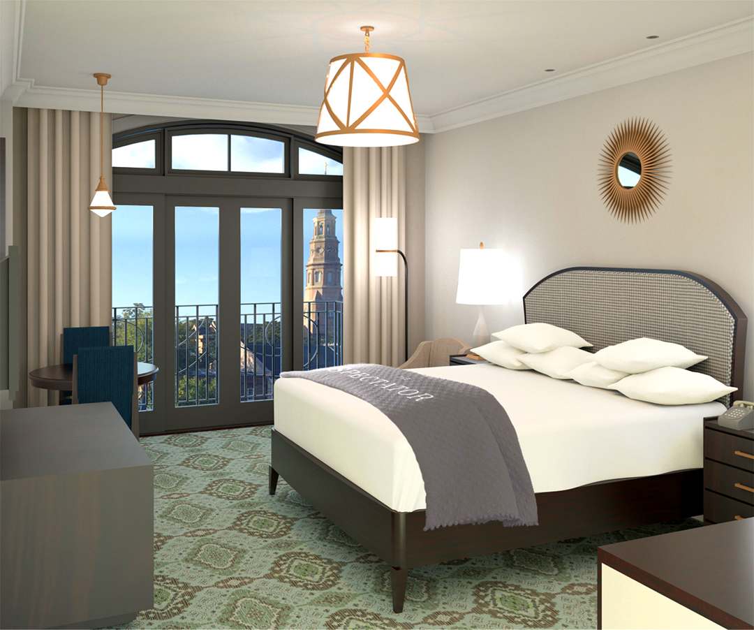 Hotel Room Rendering 1.