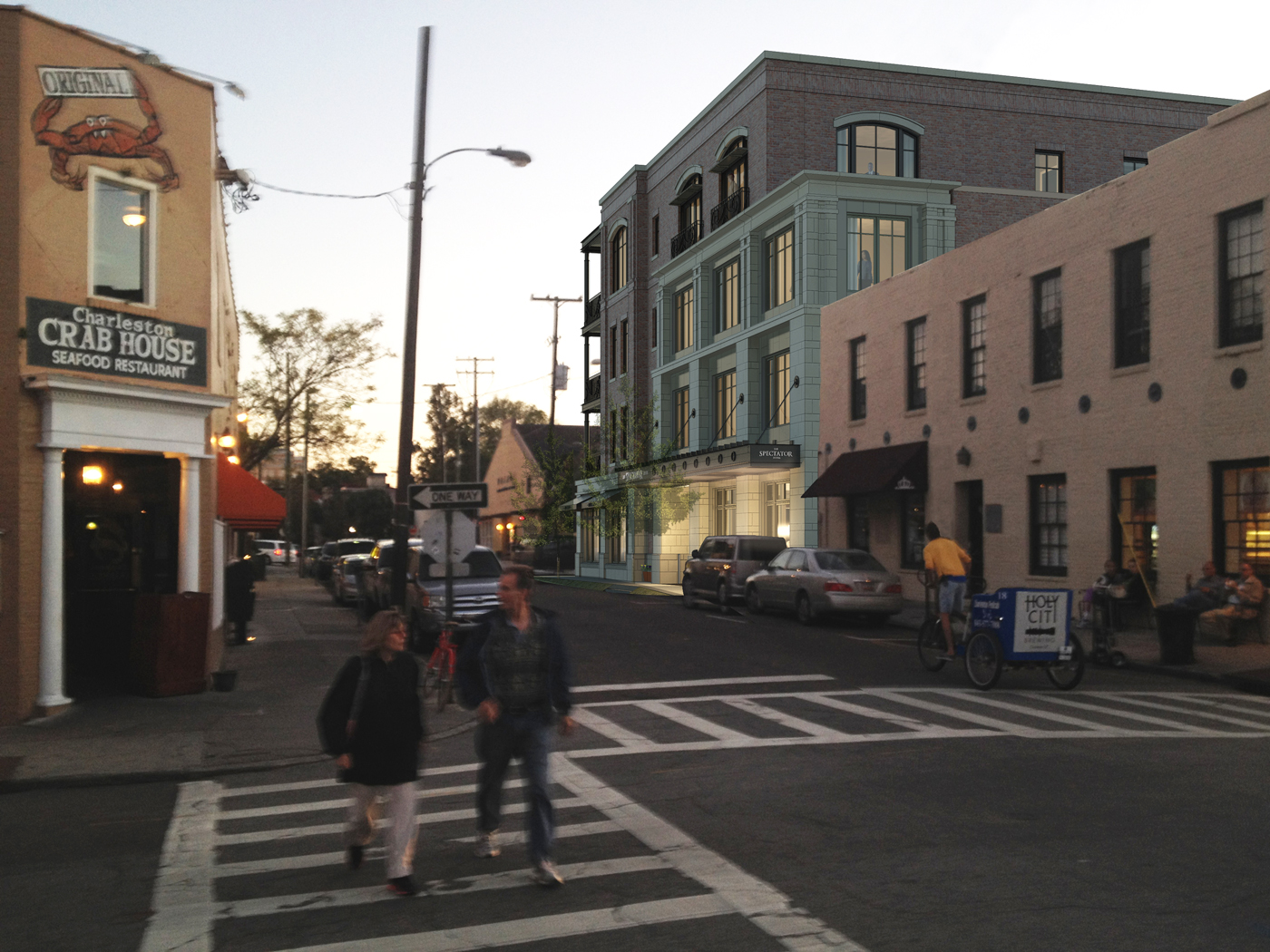 Rendering from Market Street.