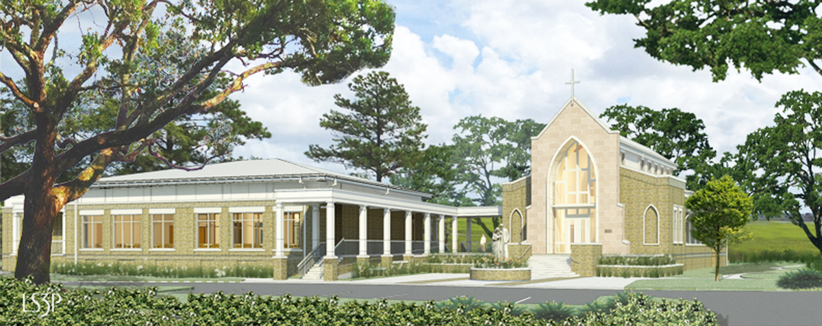 Rendering of Chapel and Assembly Building by LS3P.