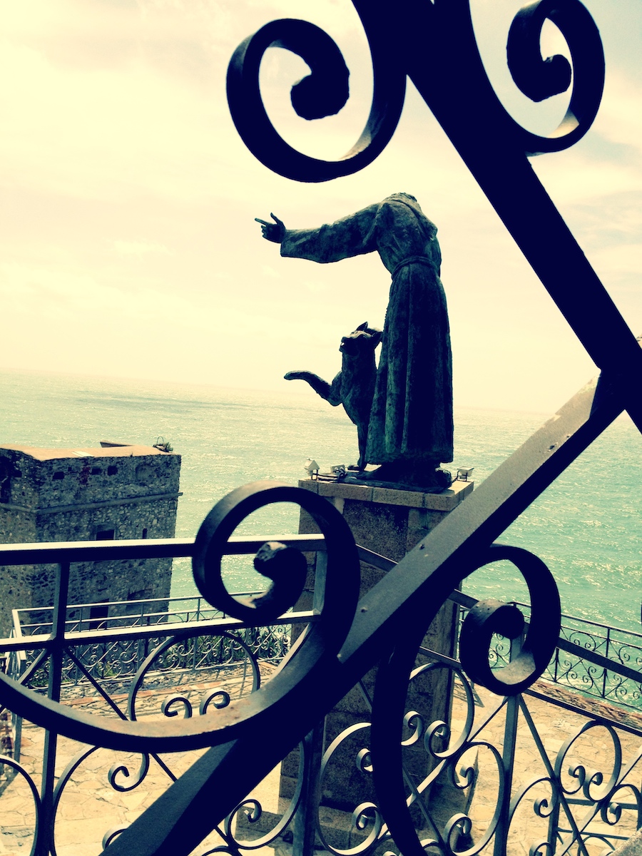 Statue of St. Francis of Assisi above Montorosso al Mare