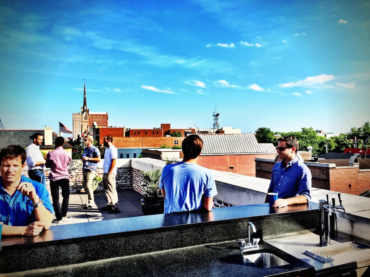 #DailyDoseofCharleston chillin with the peeps at People Matter. Want to show your employees that People Matter? #rooftopbar #2kegsontap #PeopleMatter