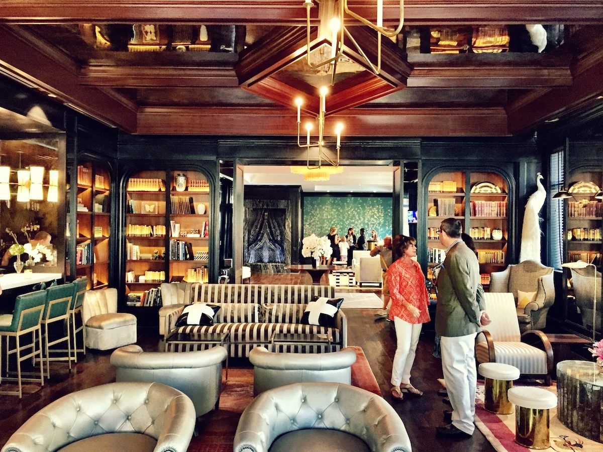 From this view point you can see through the Lounge into the lobby in the background.