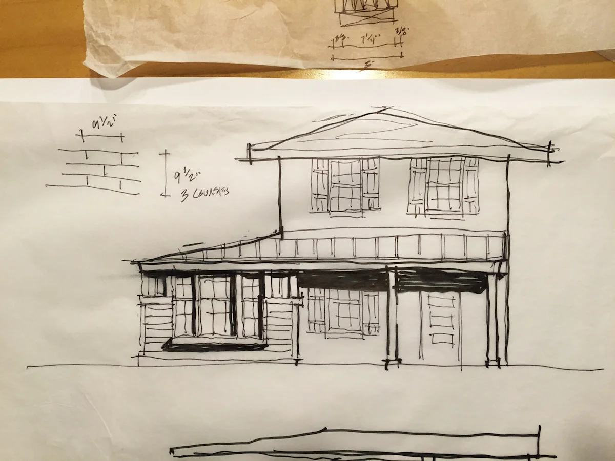 The initial sketch.