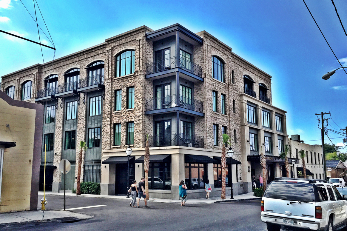 A picture I took just yesterday of the completed Spectator Hotel.