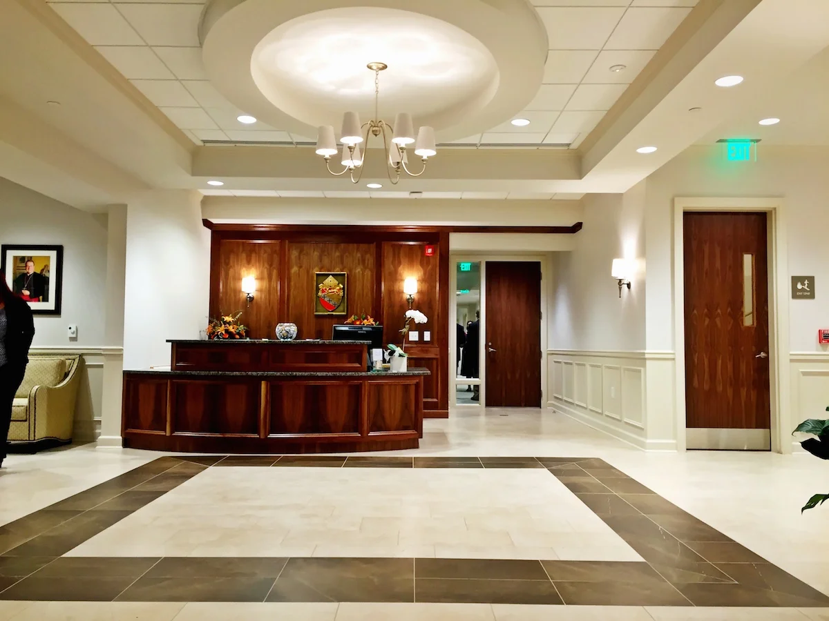 Front reception desk.
