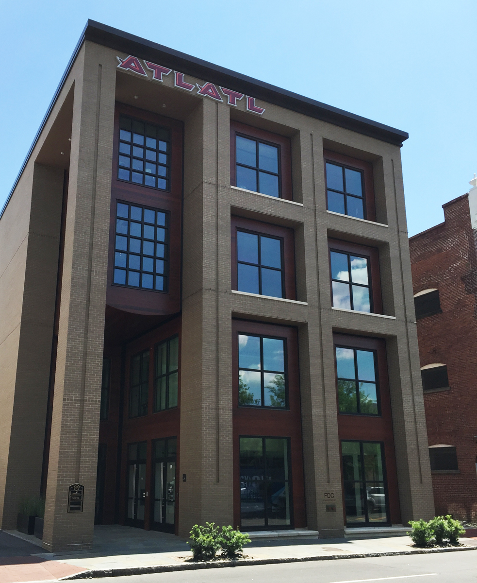 This new office building at 174 Meeting Street designed by McMillan Pazdan Smith uses Western Red Cedar as an accent around windows and the entrance feature. 