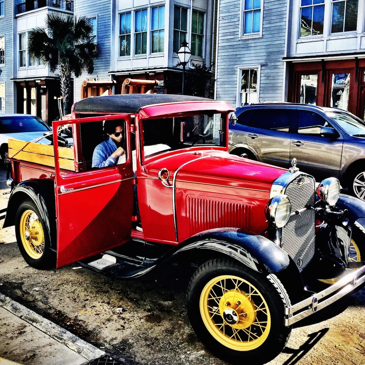 Father and son in their 1930 Ford Model-A