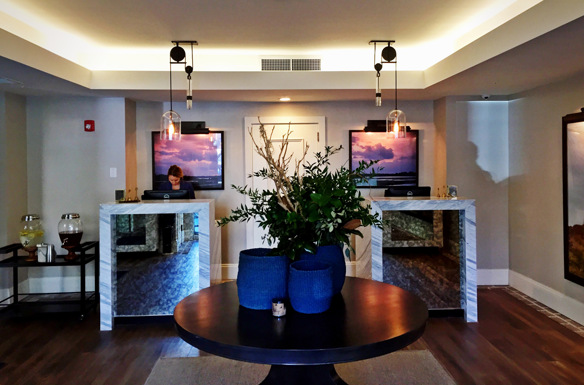 The lobby at the Restoration on King