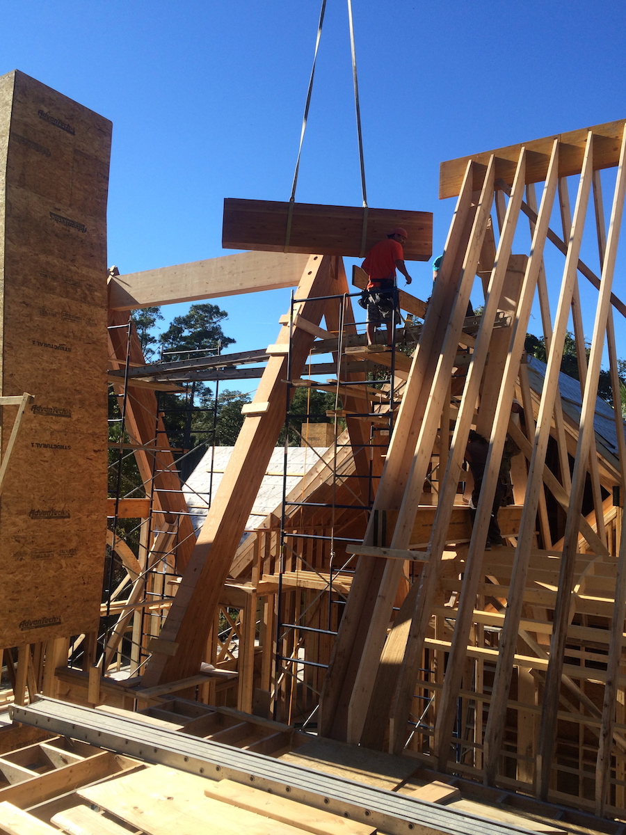 Construction photo of the Cassique Country Home by Cumulus Architecture + Design LLC.