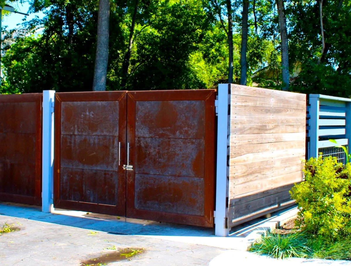 The 'damn fine' dumpster enclosure.
