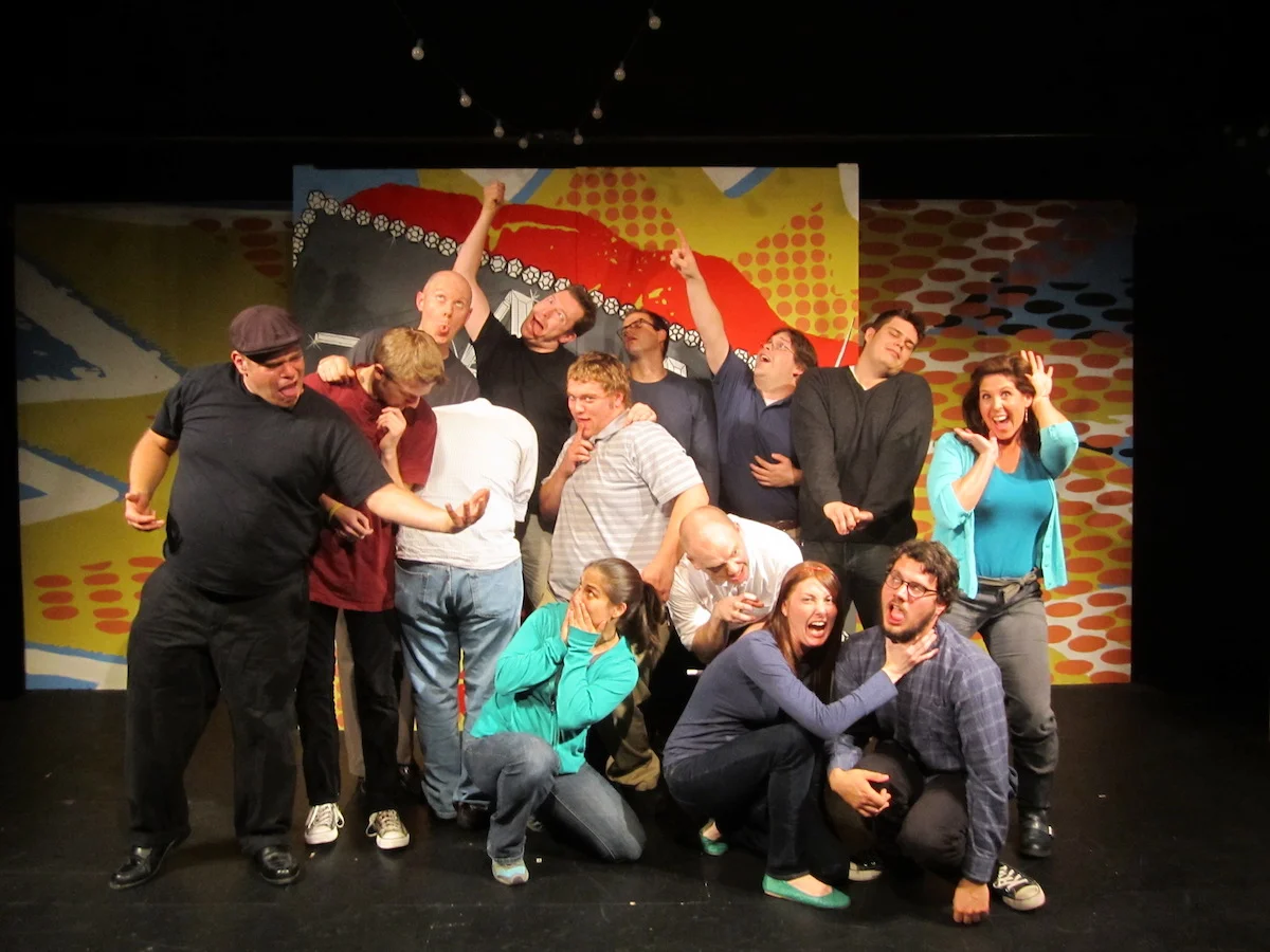 Level 2 improv class, December 2011. Sleeping in the back center.