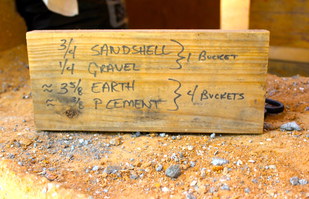 This is the mixture used in the construction of the Walters Residence by April Magill. Photo Credit: Danielle Ramos