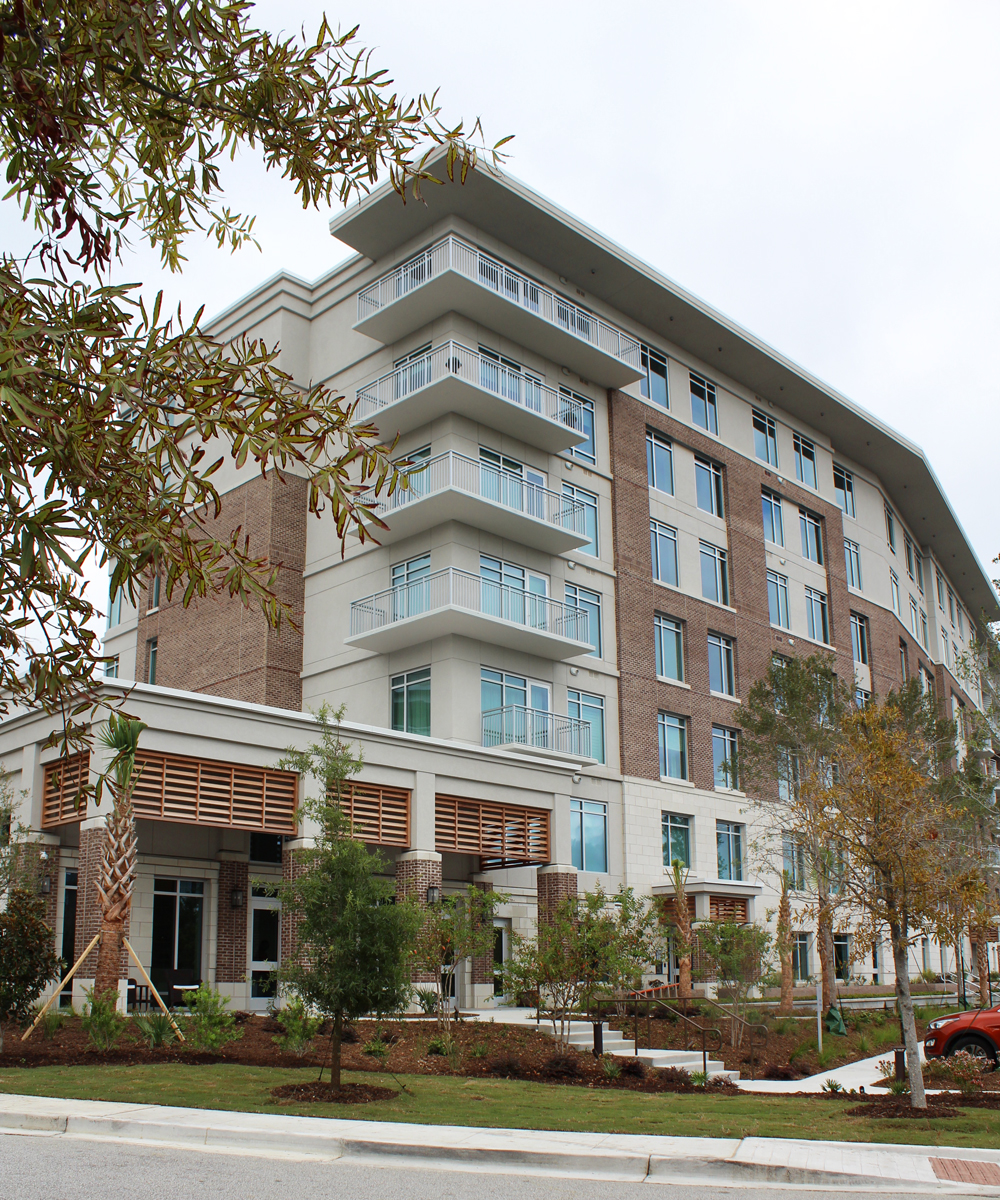 This is the Tides 4 Condo Building that opened in the fall of 2016. I had the privilege of leading the design on this 130,000 sf building which overlooks the Cooper River. I enjoy working on larger scale projects and this would be challenging to achieve if I were a small firm architect. 