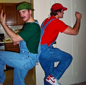 Mario and Luigi. Believe it or not I am Mario. This is a picture from 2006. This was the last Baux Arts Ball I went to before graduating from the University of Maryland Architecture School.