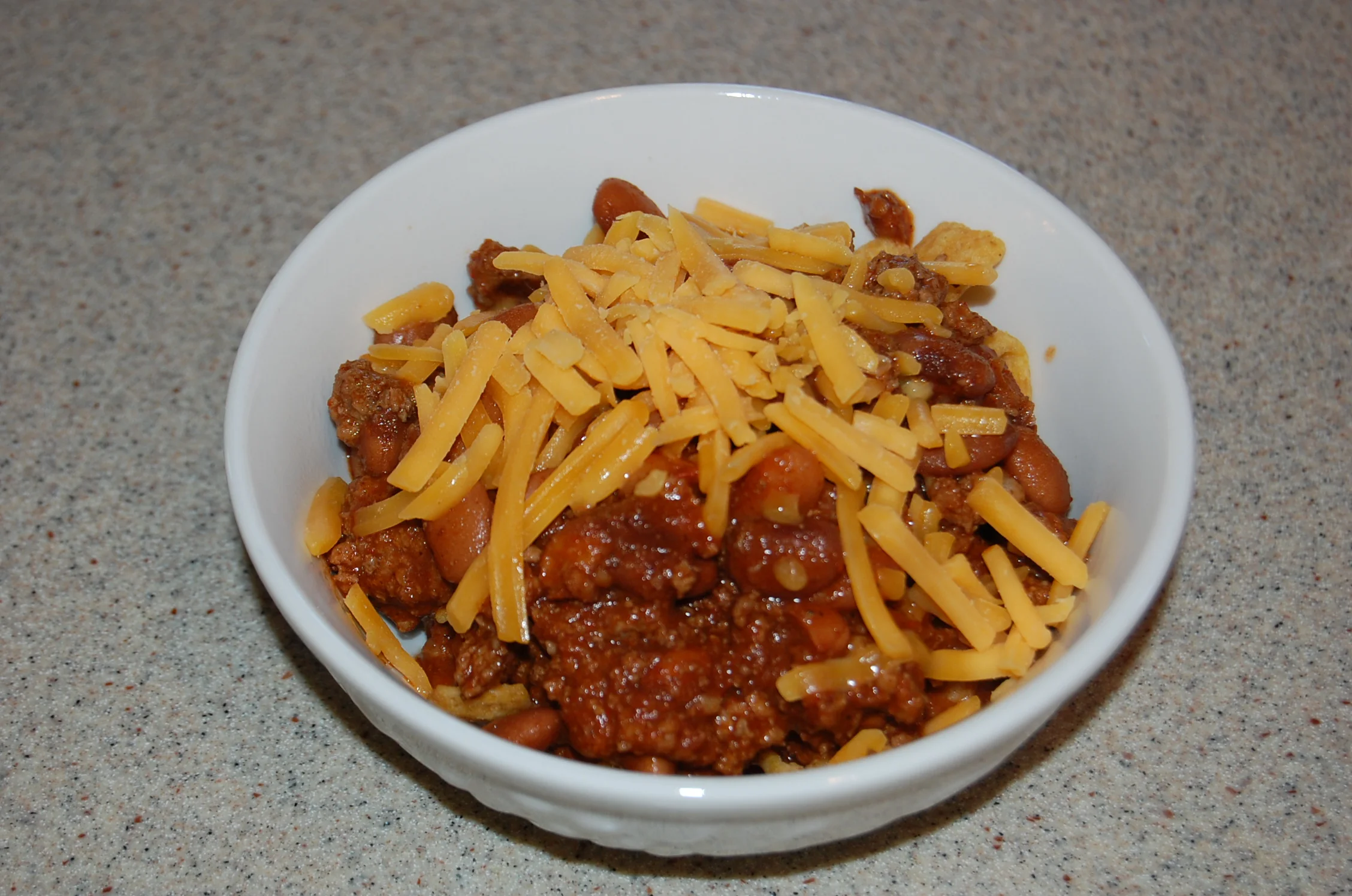 The Fritos are barely visible in this picture. Perhaps I ought to draw in some!