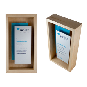 insite custom shadow box eco friendly corporate award design