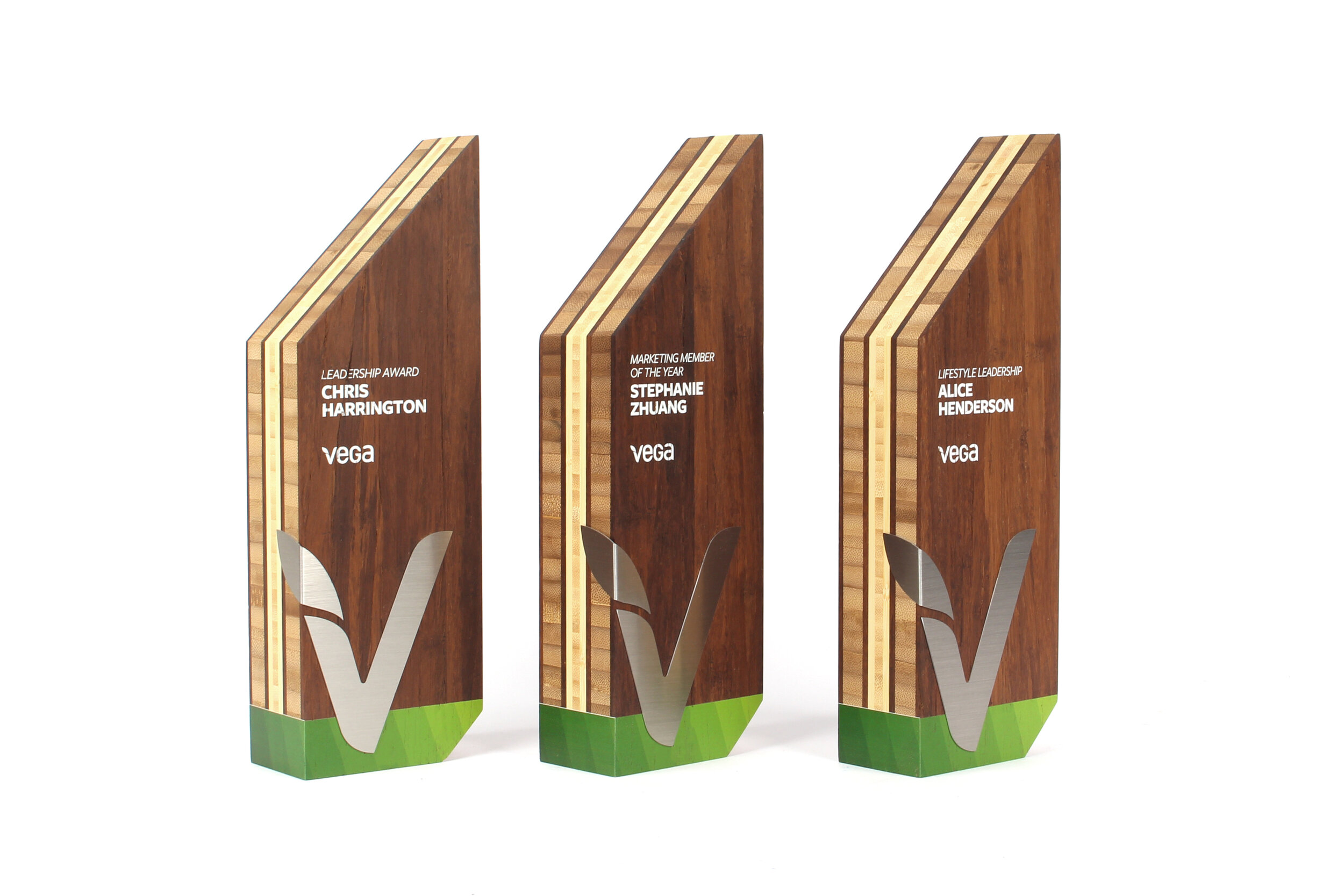 VEGA custom marketing and leadership awards for a corporate event conference bamboo sustainable awards 7