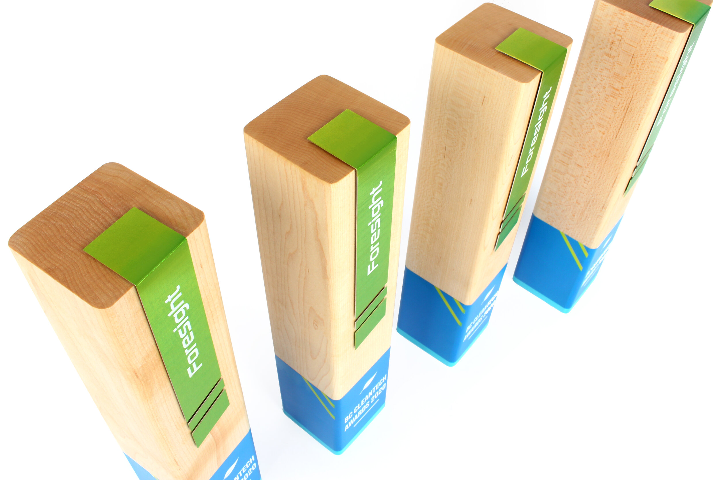 BC Cleantech_simple modern wood awards handcrafted from bamboo_custom corporate trophies  4