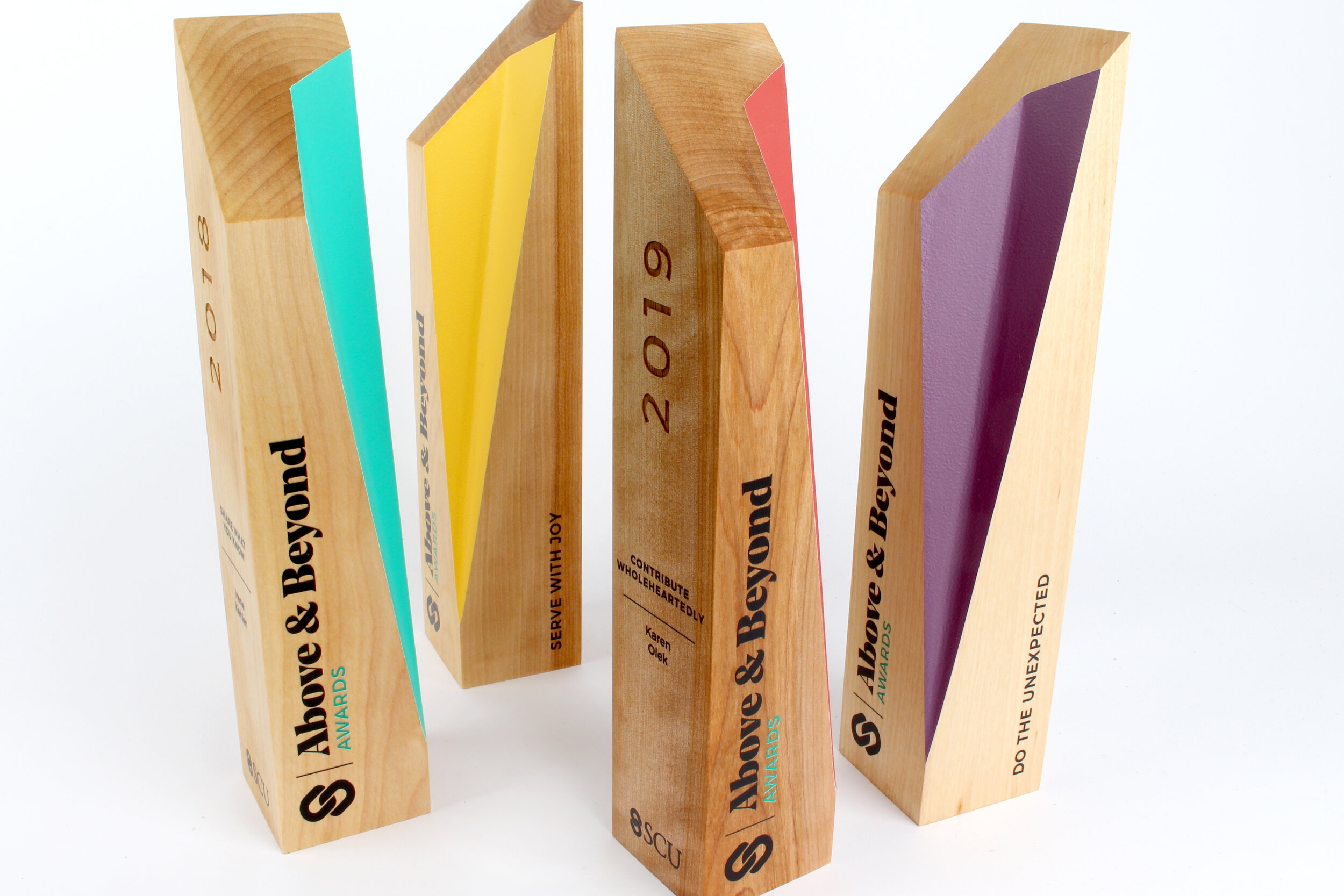 SCU modern beautiful sustainable wooden awards great for corporate recognition or service awards 3