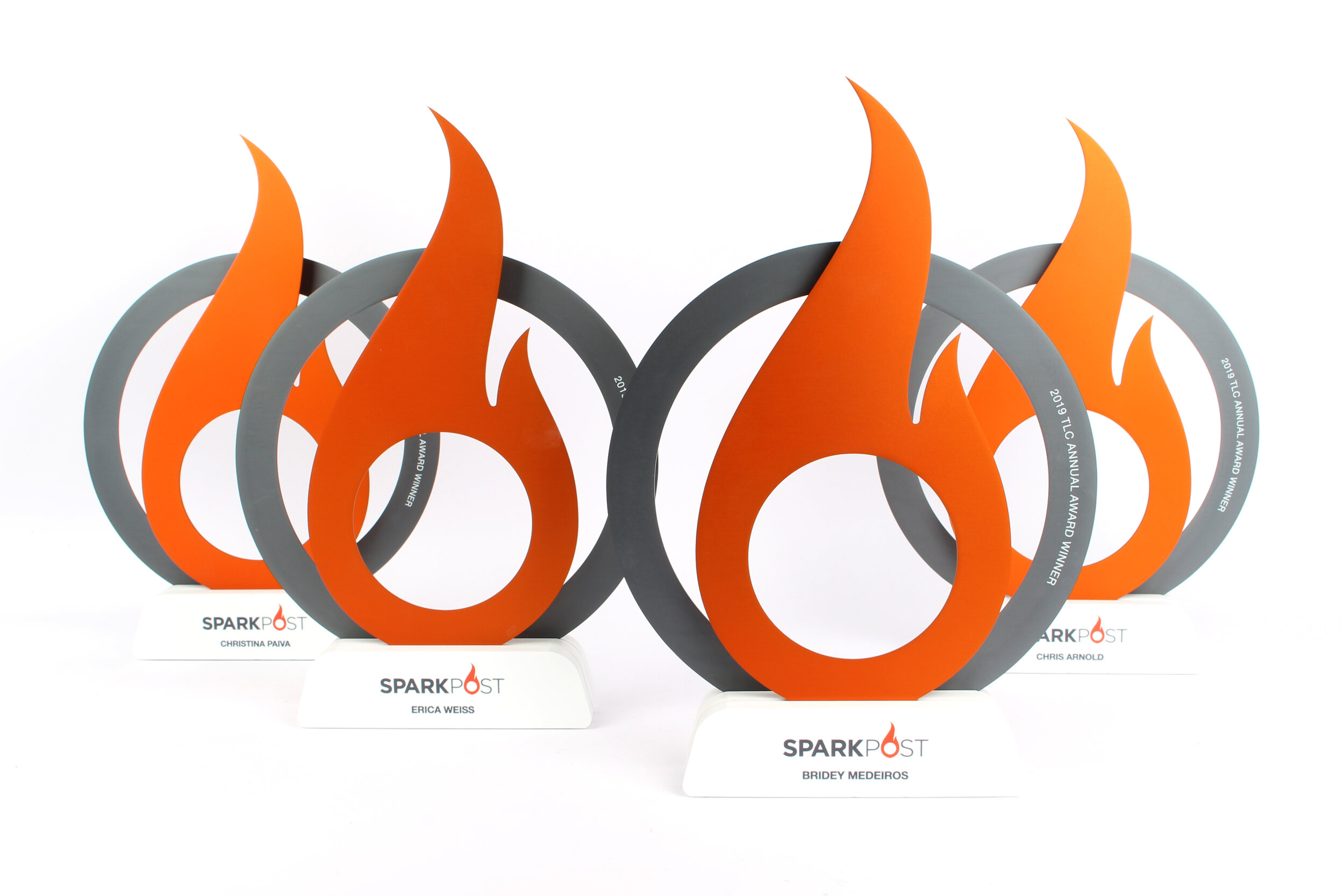 spark post modern corporate recognition for teamwork awards trophies 3