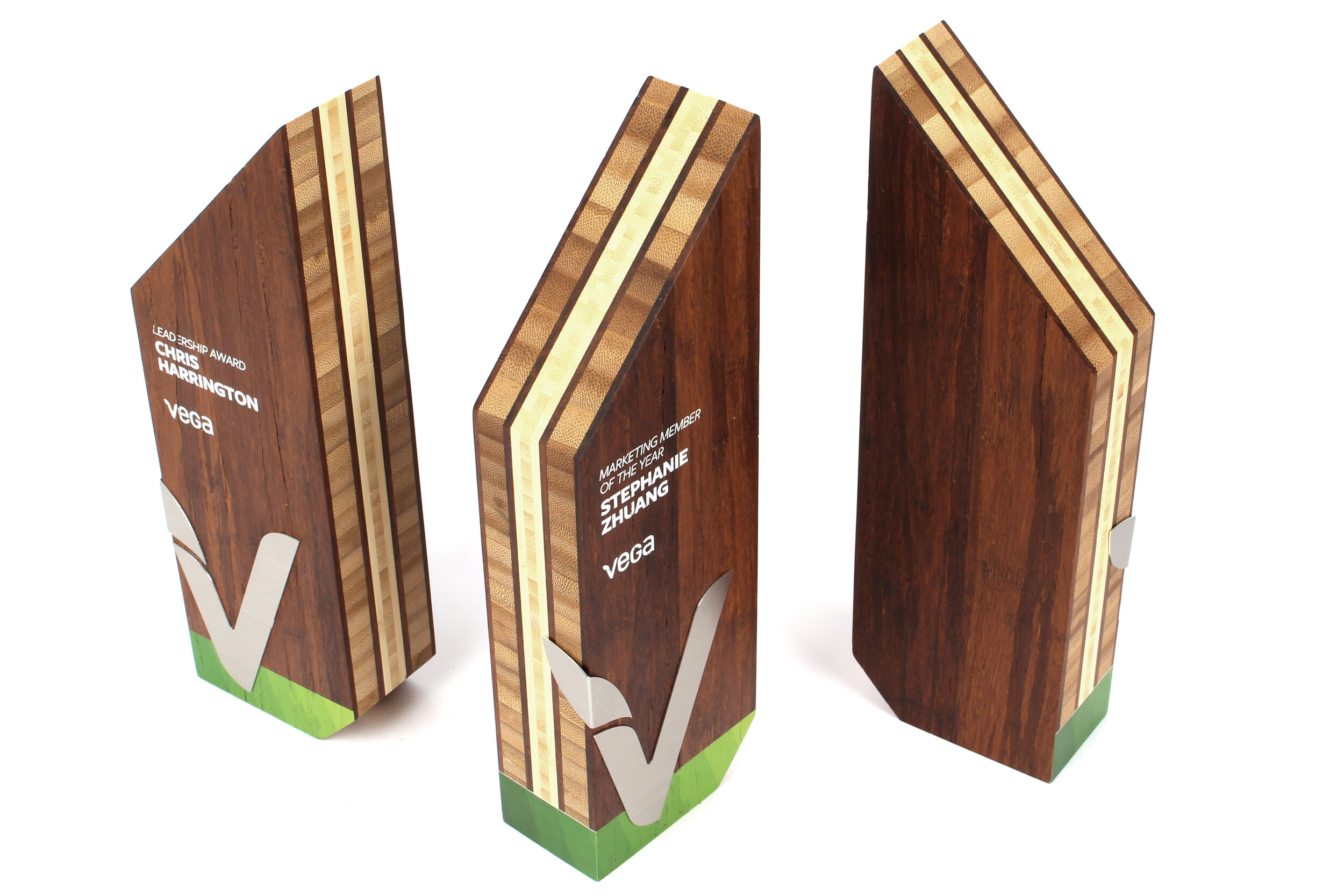VEGA custom marketing and leadership awards for a corporate event conference bamboo sustainable awards 1