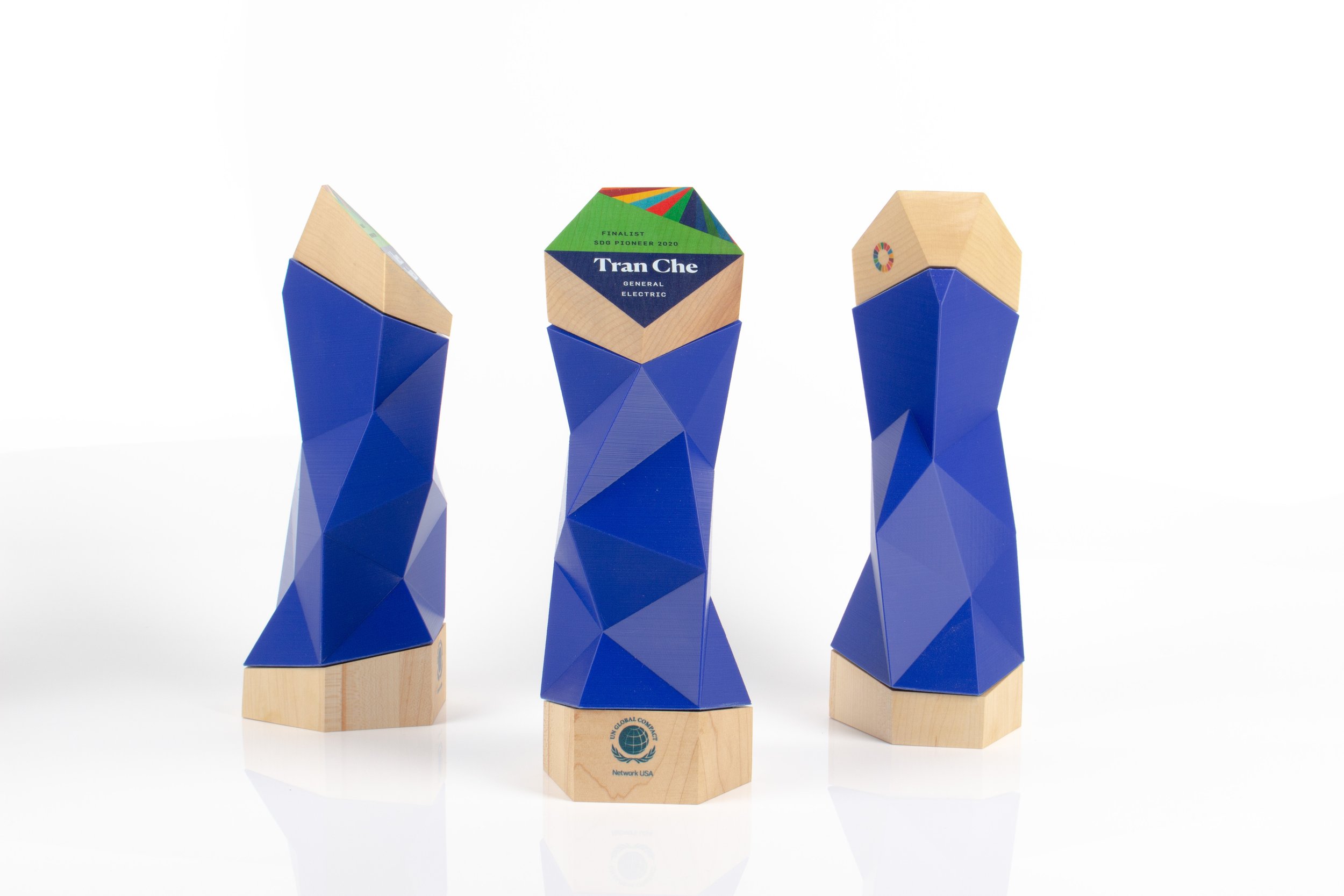 Unique sustainably produced award trophy design for the UN.jpg