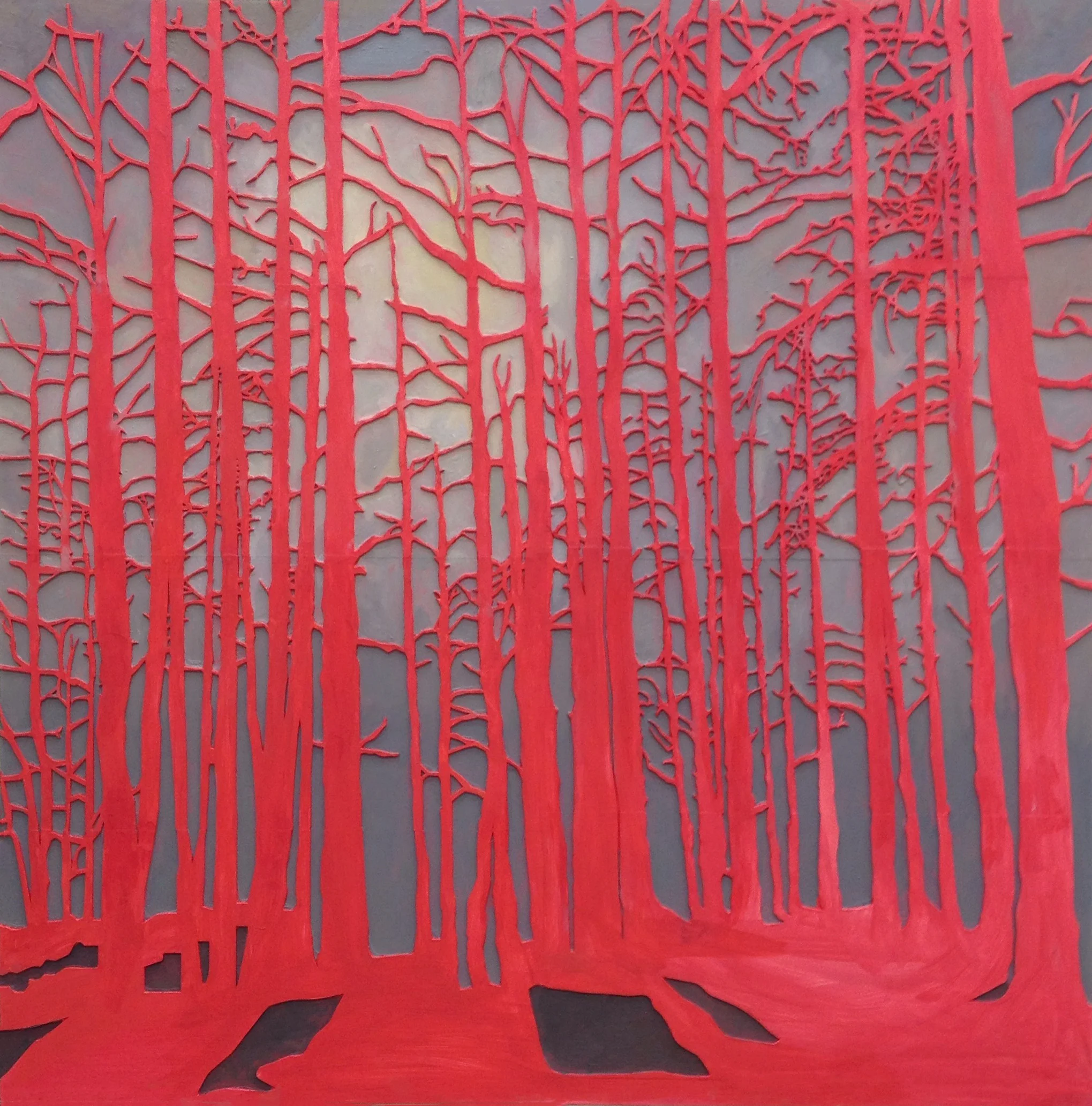 Almost, oil on panel, 48 x 48 inches, 2015. Sold, private collection, Baton Rouge, LA.