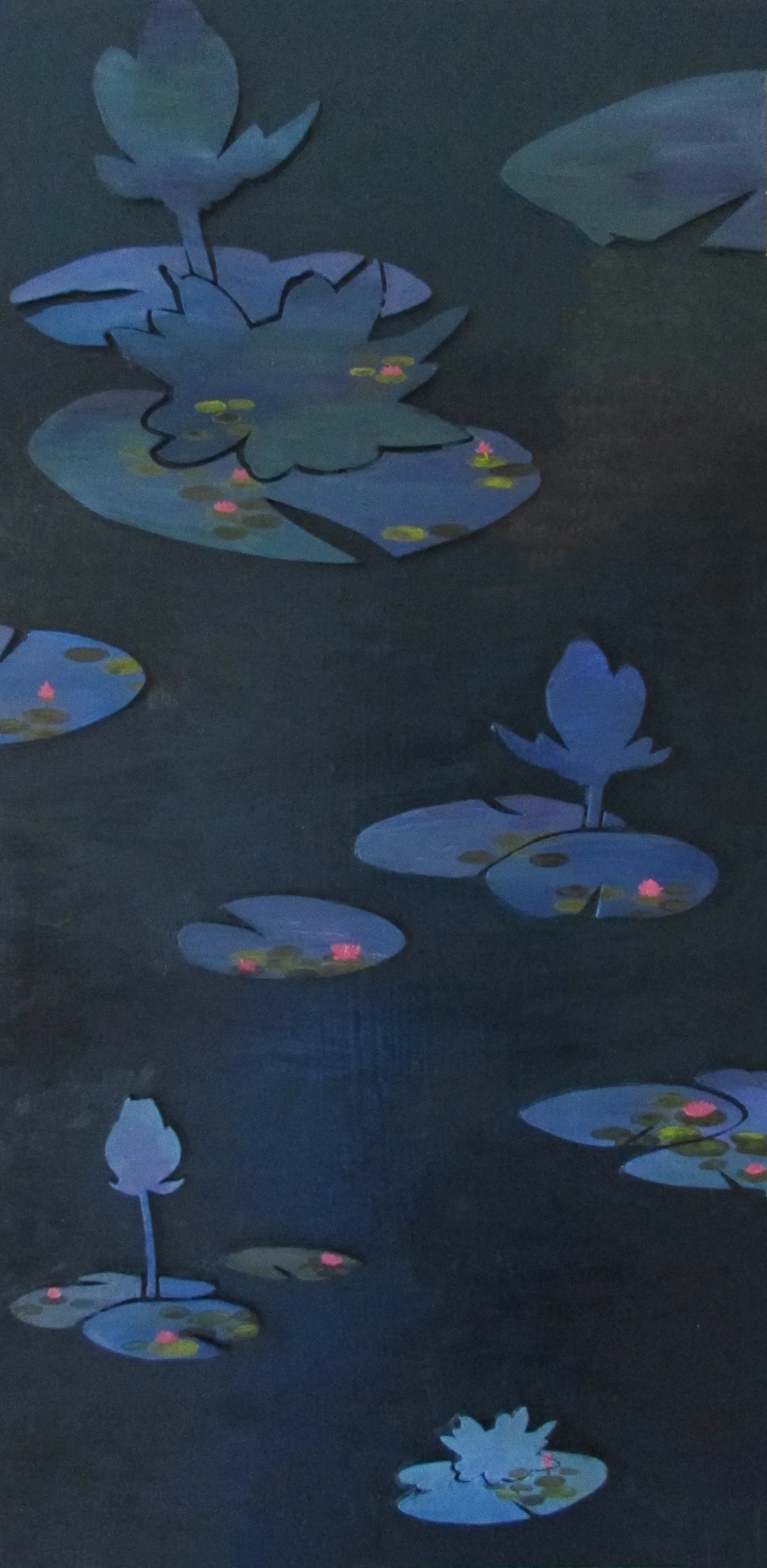 Recurring, oil on panel, 12 x 24 inches, 2015. On loan at Cane Land Distilling Co. Baton Rouge. Available.