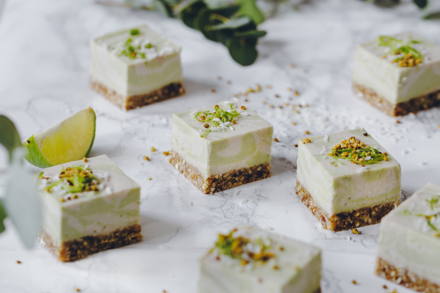 Raw Lime Coconut Swirl Cake