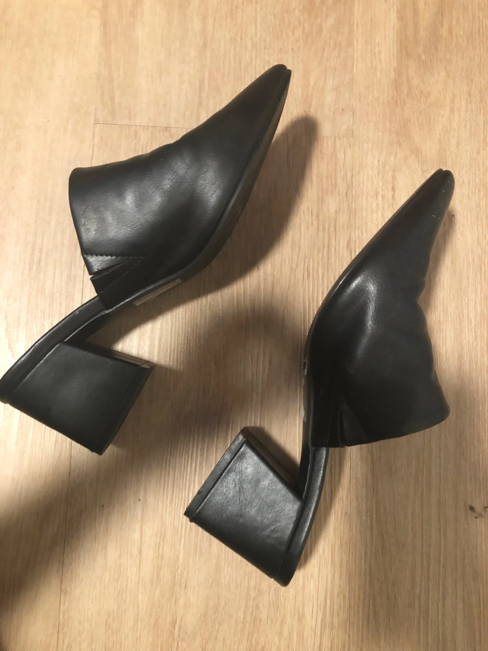 *LOVED BY, BUT NEVER WORN* Mid-Heel Pointed Toe Mule
