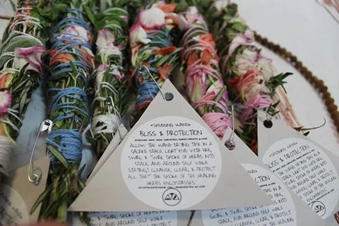 3 Pack-Rosemary, Sage, Mint, Dried Flower Smudging Wand