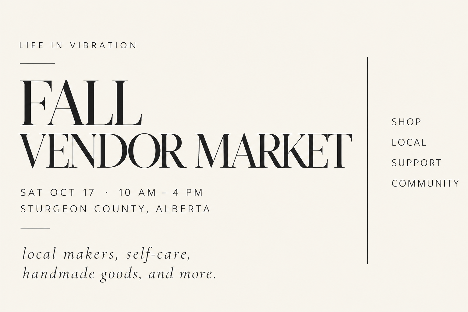 Free Fall Vendor Event at the WWCH