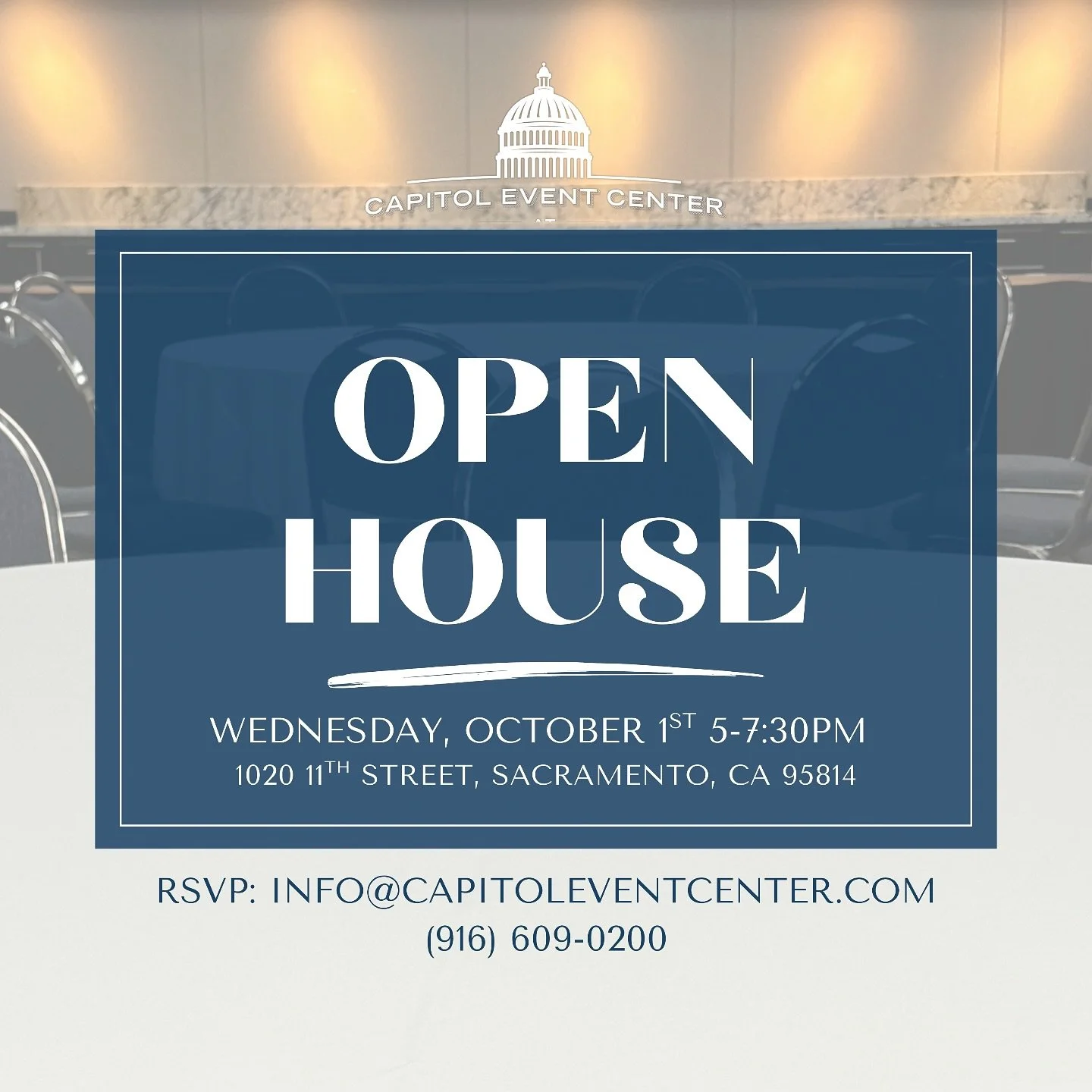 Save the Date - Open House!
#smallbusiness #openhouse #eventvenue #sacramento