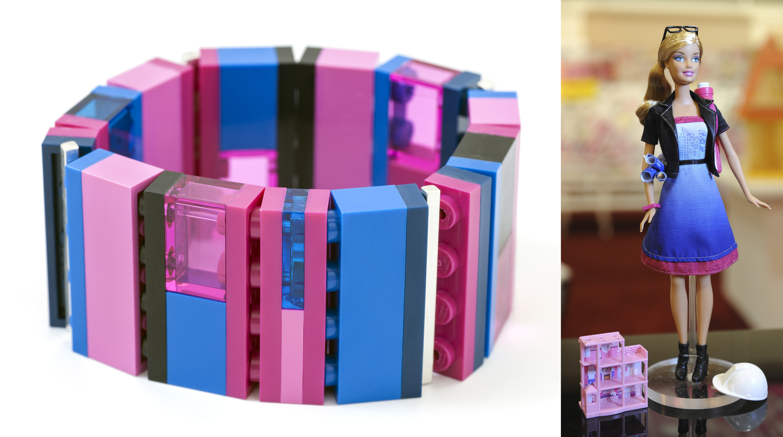  One-of-a-kind custom collaboration bracelet based on a Architect&nbsp;Barbie® palette 