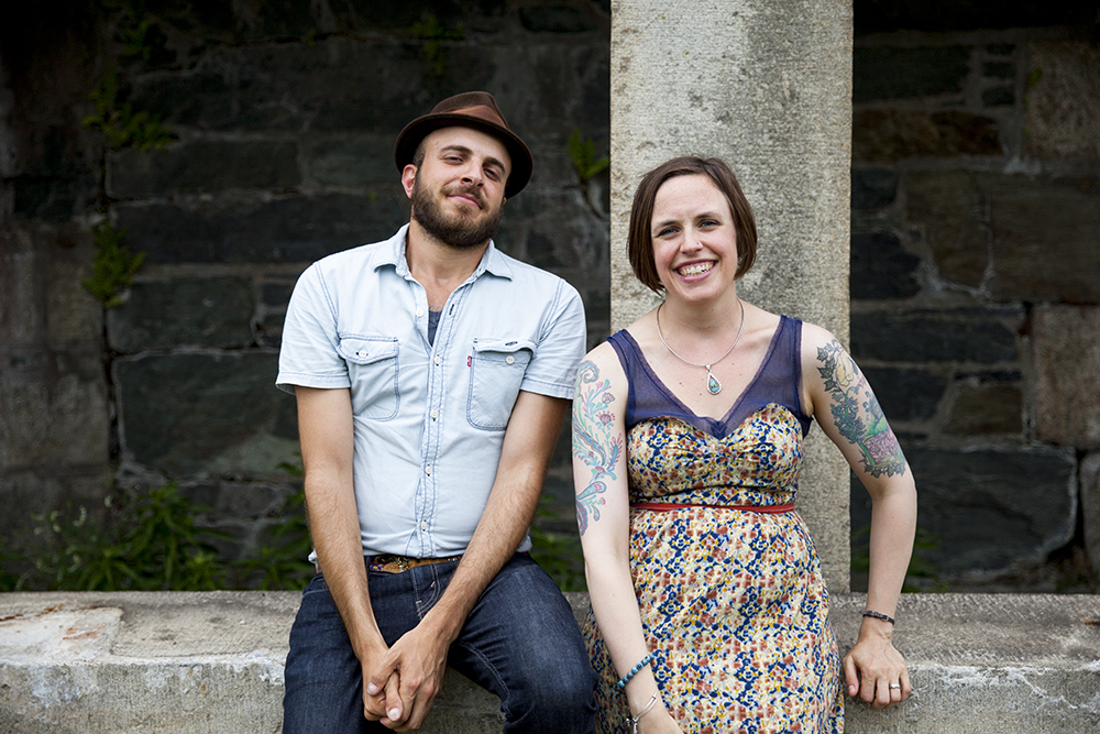  Portrait of Naseem Khuri and Jenée Morgan Force. Two members of Kingsley Flood taken during some downtime at the Newport Folk Festival 2013. 