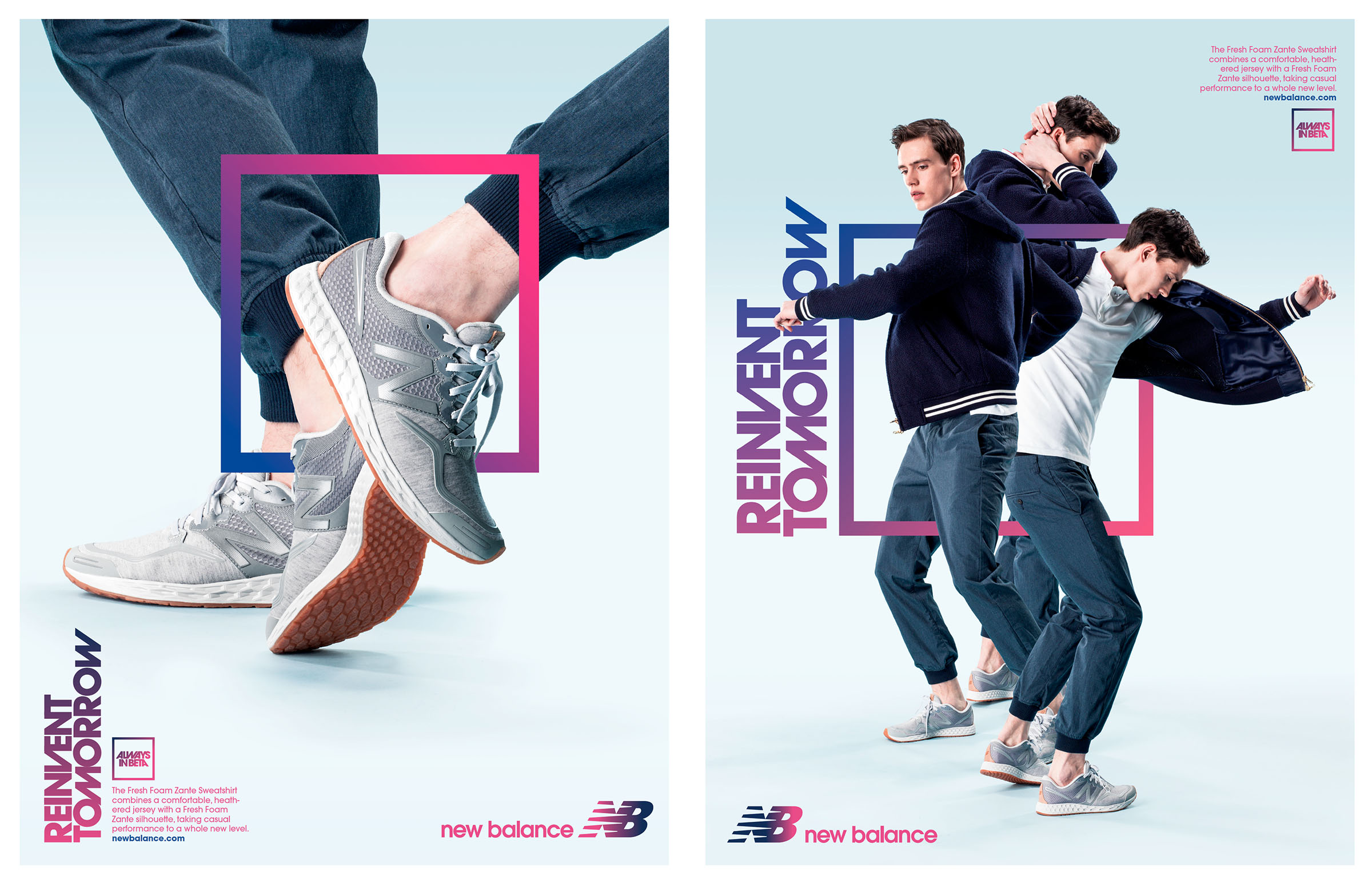   New Balance Omni Launch campaign and retail graphics.  
