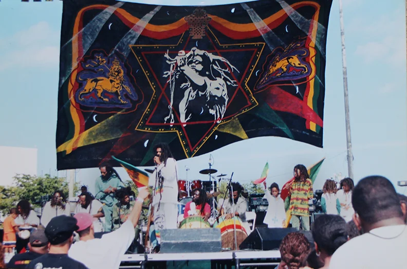 Marley Festival Backdrop Painting.  2004