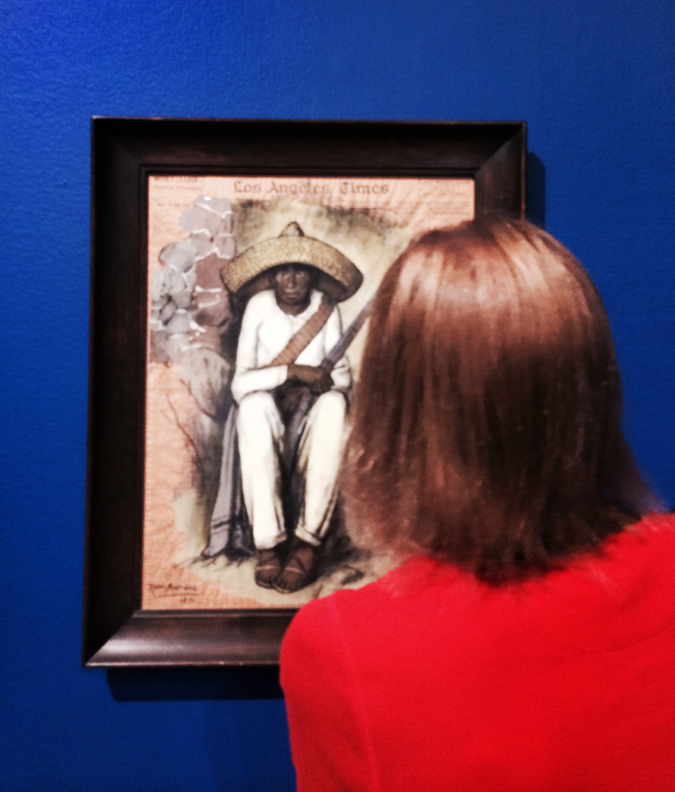 Painting on the Los Angeles Times.