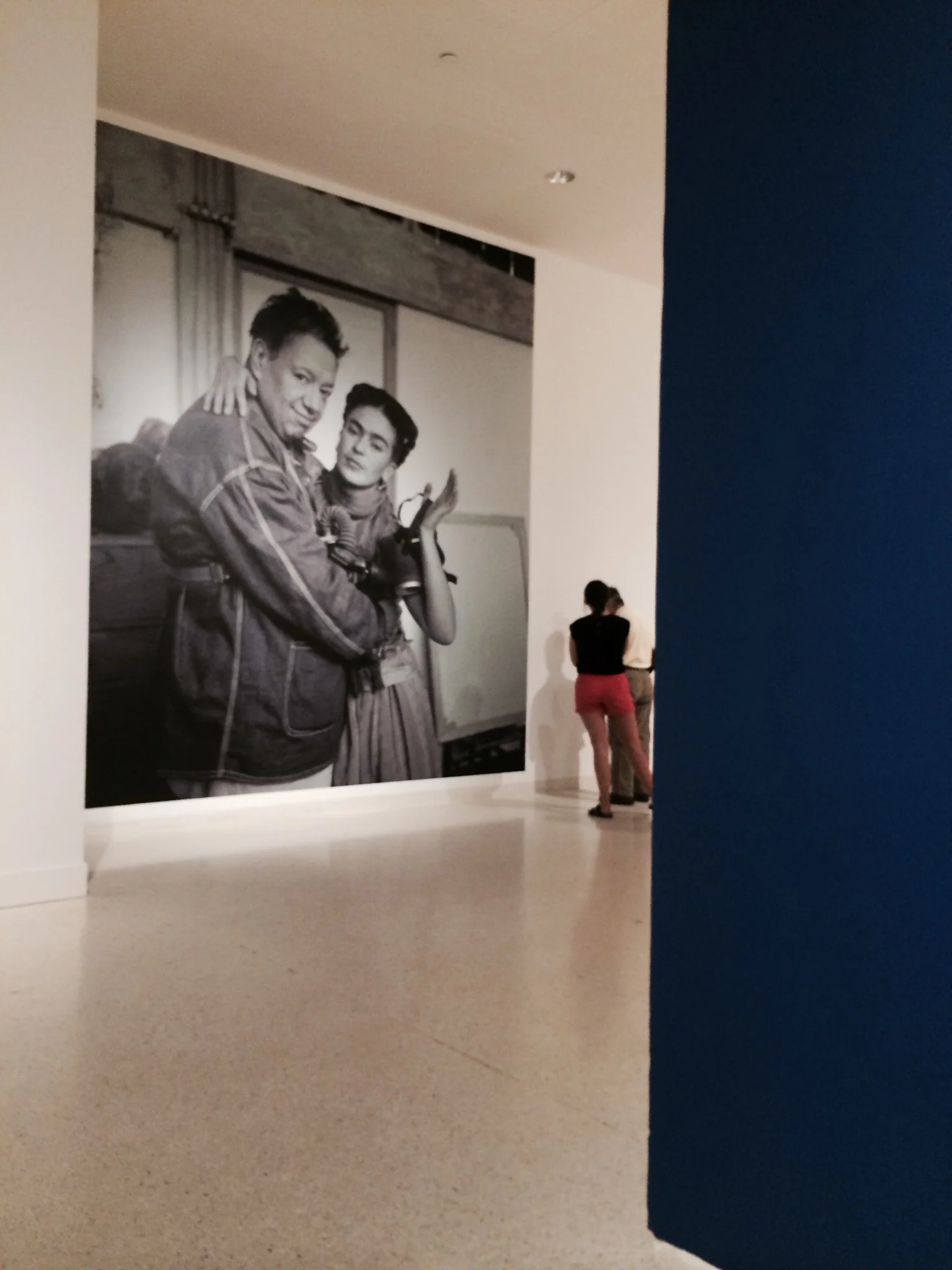 The photos accompanying the exhibit were fantastic, an intimate glimpse into her life and art. this one Diego and Frida. In today's world their relationship would be labeled " complicated".