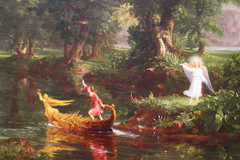 Detail from Life Voyages by Thomas Cole. 1842