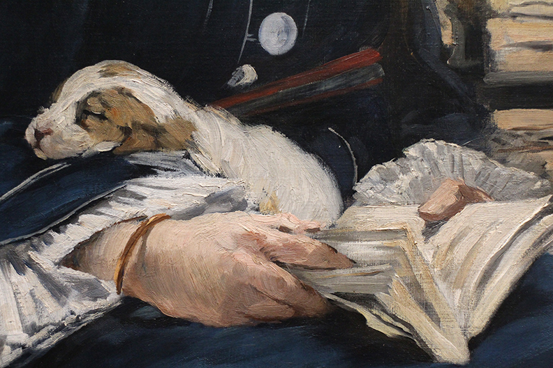 Detail from Gare Saint-Lazare . Edouard Manet. 1873. The master of the mark.