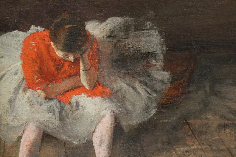 Detail from an Edgar Degas painting. I have searched National's collection and the web and can't find this painting. hmmm