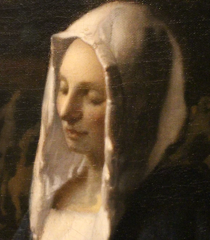 Detail from Woman Holding a Balance. Vermeer. 1664.